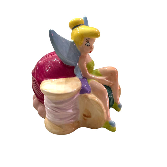 Disney China Tinkerbell Salt Shaker with Thread and Thread Spools - Picture 3 of 6